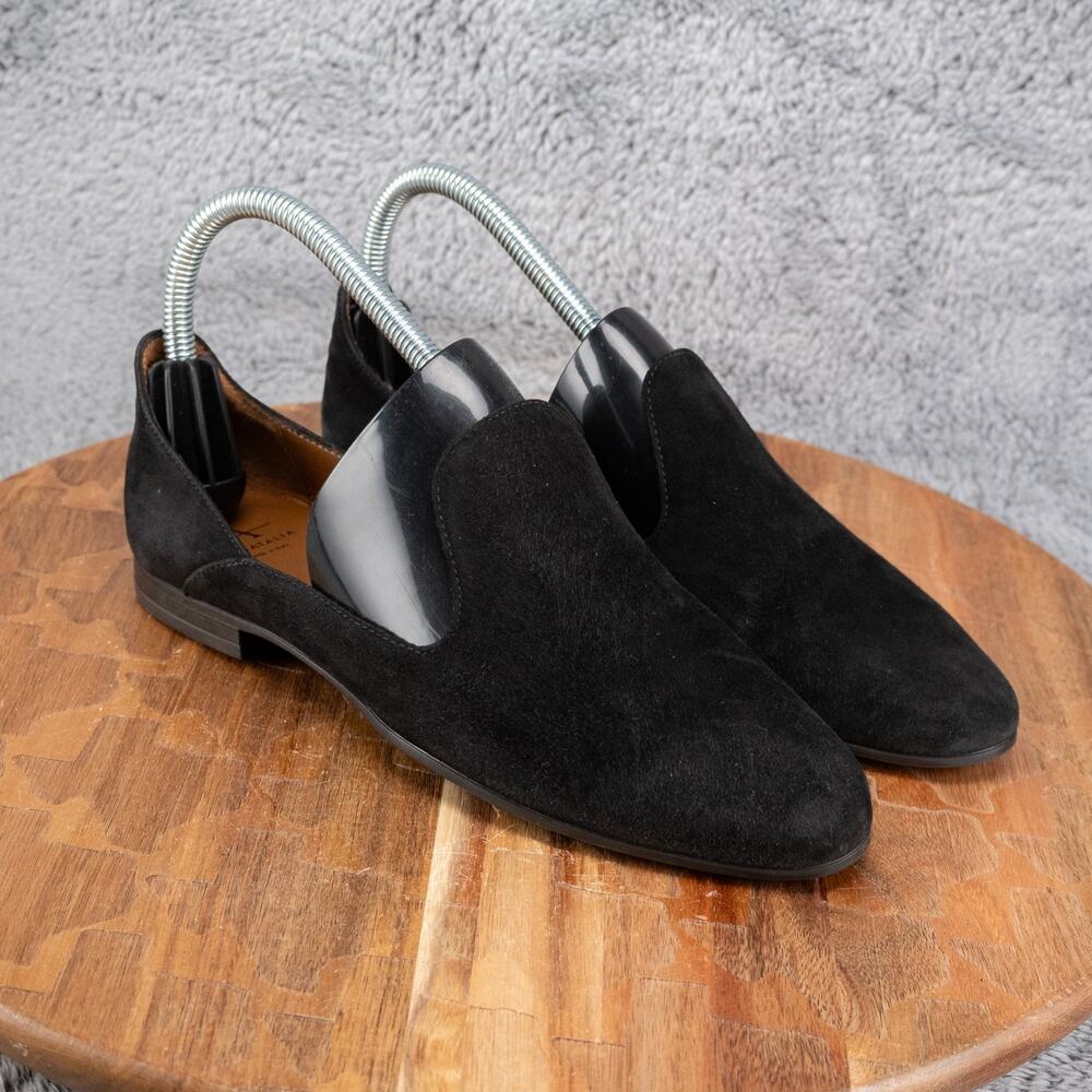 Aquatalia Black Suede‎ Slip On Flats Size 6